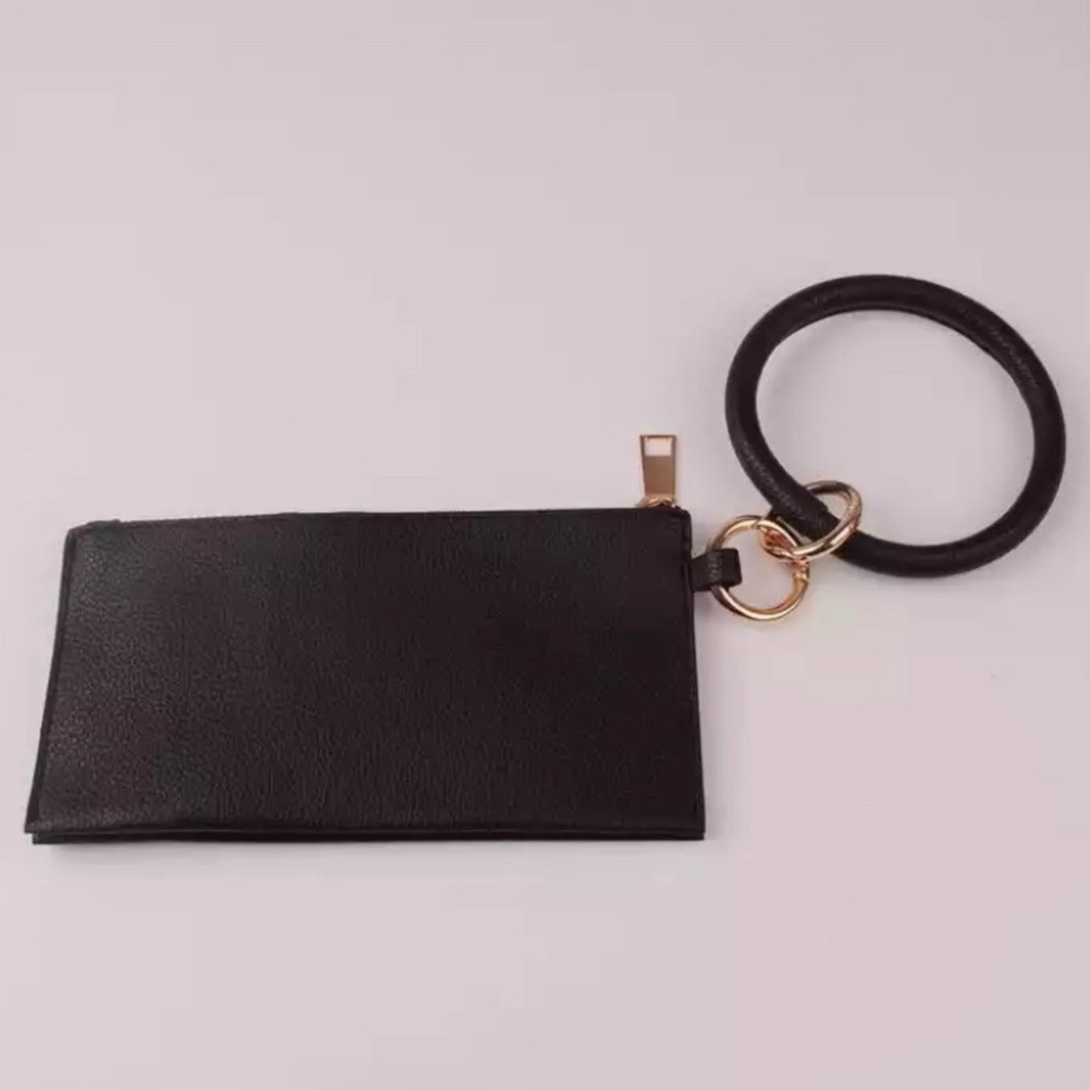Key Ring and Phone Wallet Black